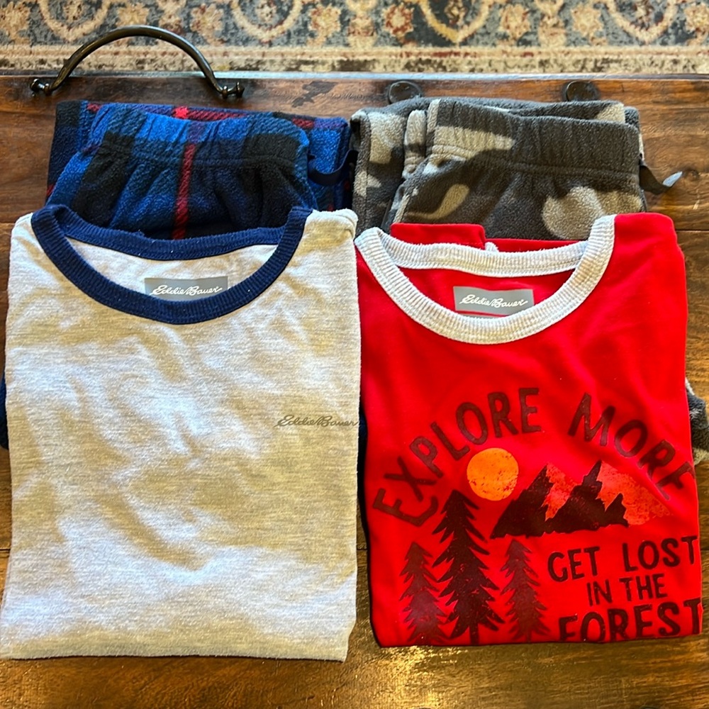 Eddie Bauer 2 Boys Pajama Sets Size 7/8